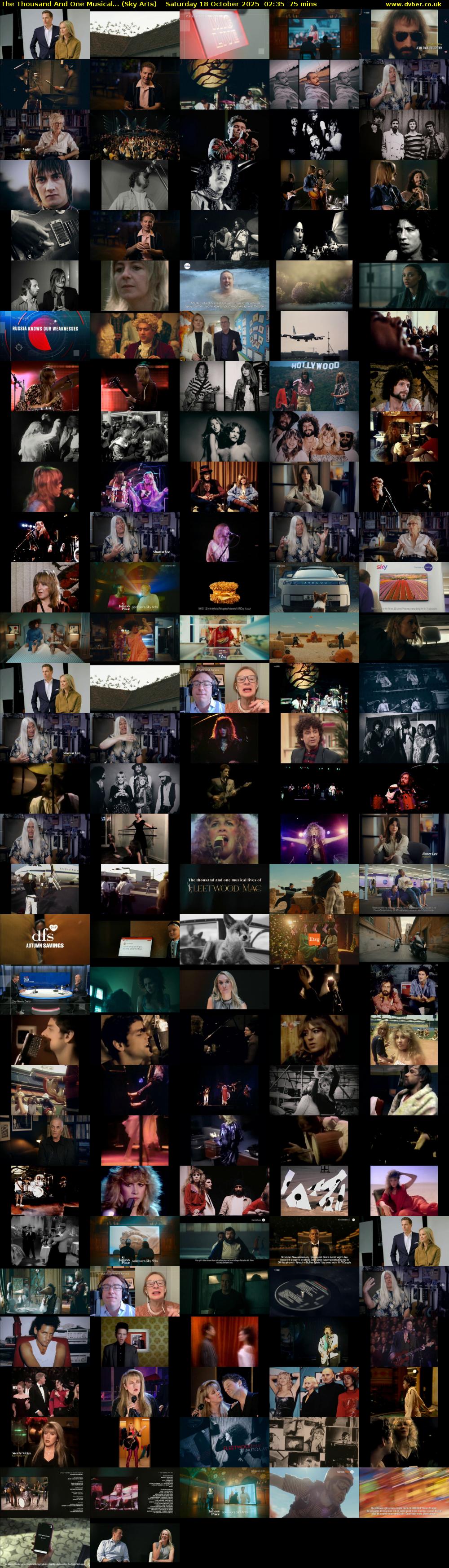 The Thousand And One Musical... (Sky Arts) Saturday 18 October 2025 02:35 - 03:50