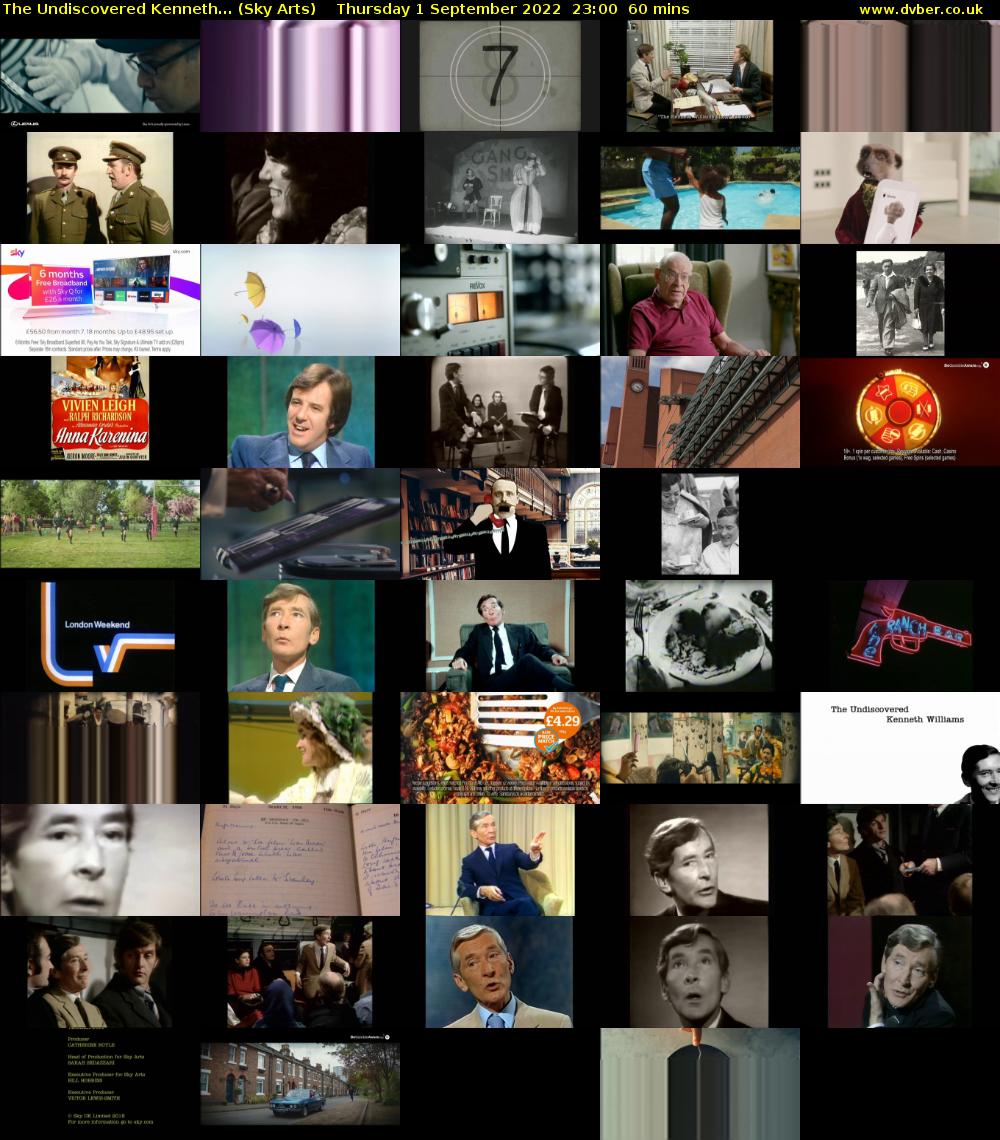 The Undiscovered Kenneth... (Sky Arts) Thursday 1 September 2022 23:00 - 00:00