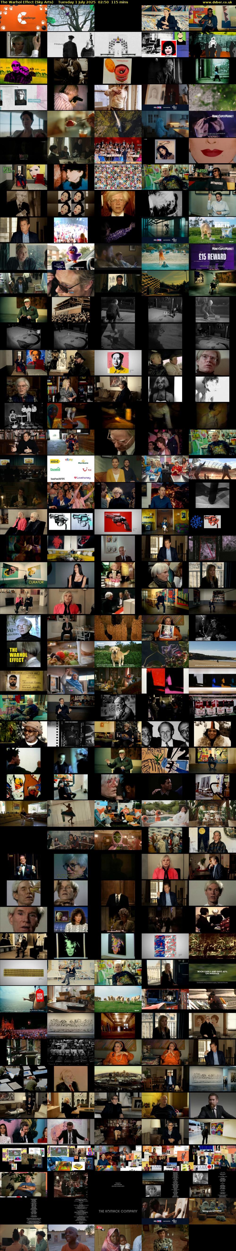 The Warhol Effect (Sky Arts) Tuesday 1 July 2025 02:50 - 04:45