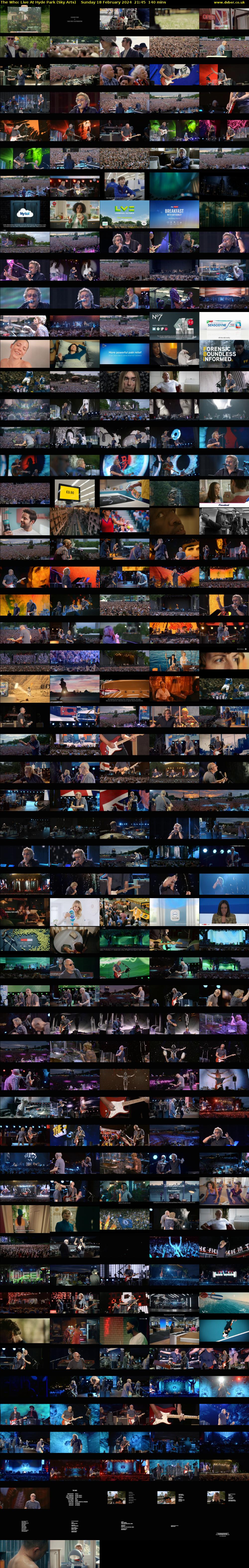 The Who: Live At Hyde Park (Sky Arts) Sunday 18 February 2024 21:45 - 00:05