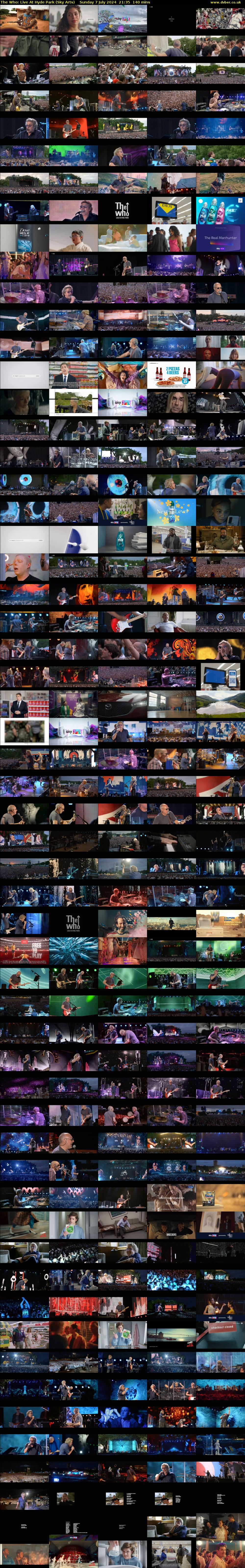 The Who: Live At Hyde Park (Sky Arts) Sunday 7 July 2024 21:35 - 23:55