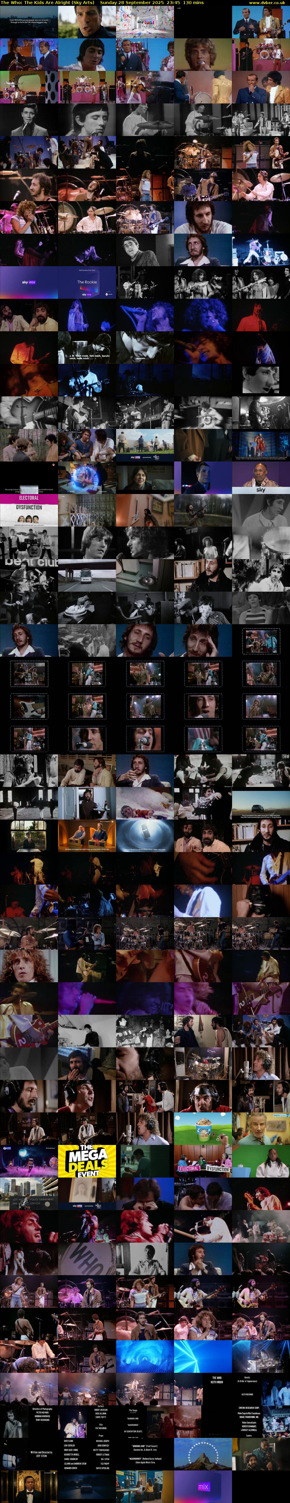 The Who: The Kids Are Alright (Sky Arts) Sunday 28 September 2025 23:45 - 01:55