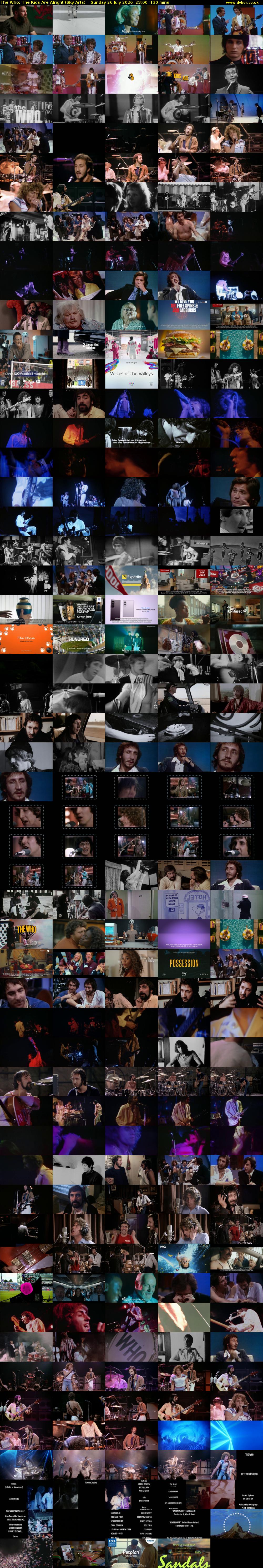 The Who: The Kids Are Alright (Sky Arts) Sunday 26 July 2026 23:00 - 01:10