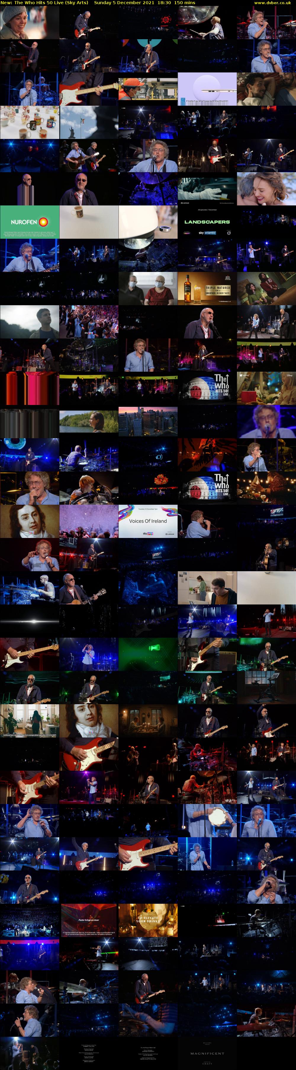 The Who Hits 50 Live (Sky Arts) Sunday 5 December 2021 18:30 - 21:00