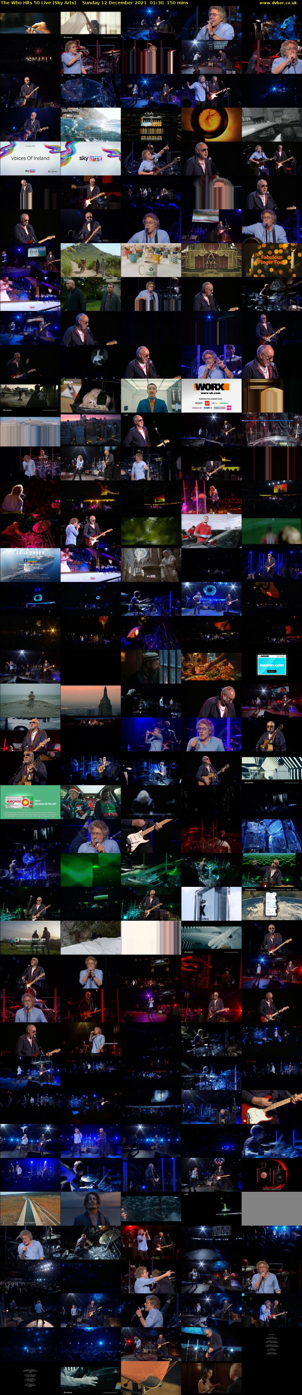 The Who Hits 50 Live (Sky Arts) Sunday 12 December 2021 01:30 - 04:00