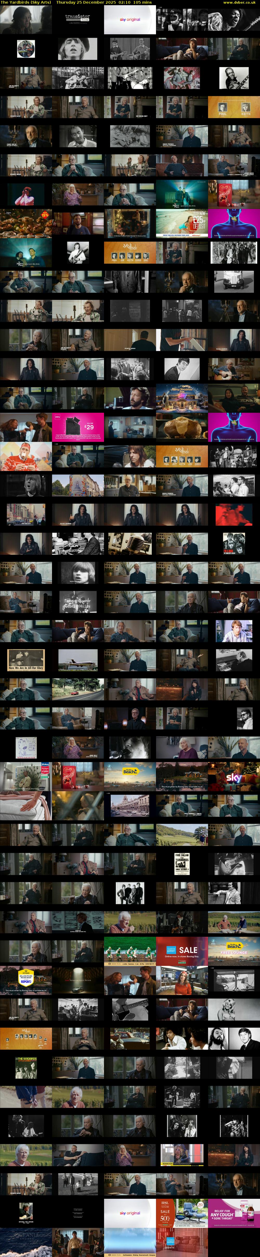 The Yardbirds (Sky Arts) Thursday 25 December 2025 02:10 - 03:55