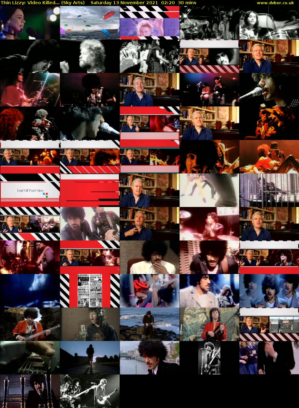 Thin Lizzy: Video Killed... (Sky Arts) Saturday 13 November 2021 02:20 - 02:50