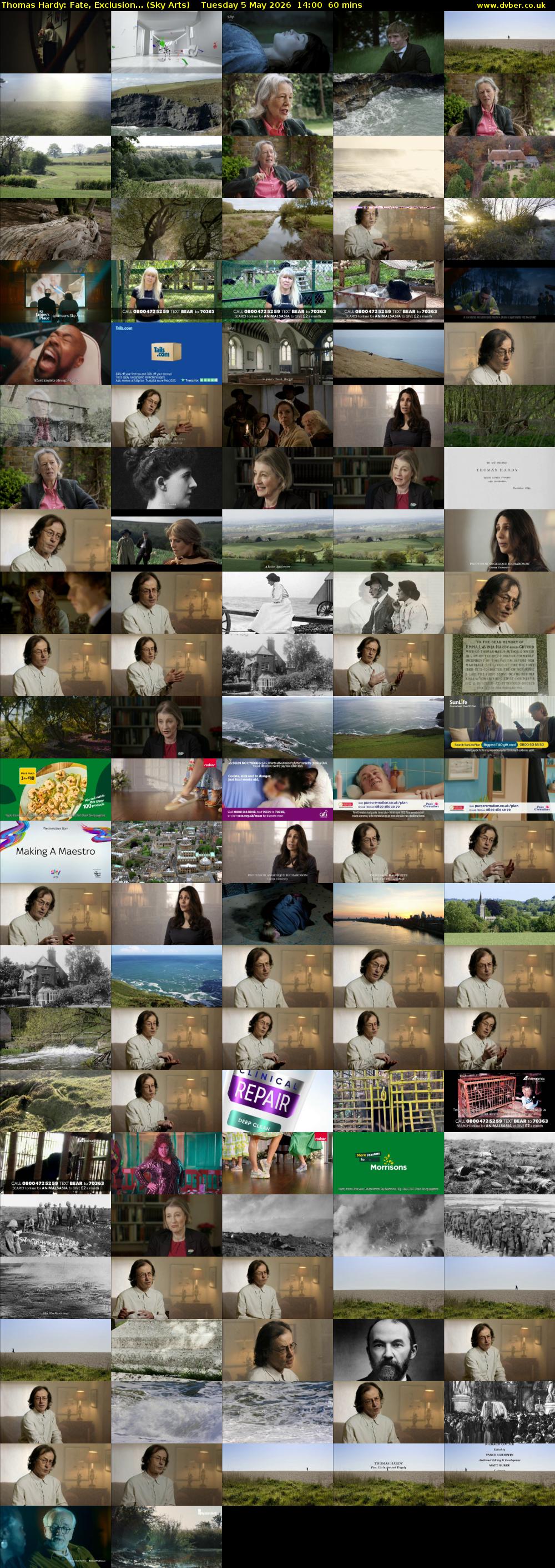 Thomas Hardy: Fate, Exclusion... (Sky Arts) Tuesday 5 May 2026 14:00 - 15:00