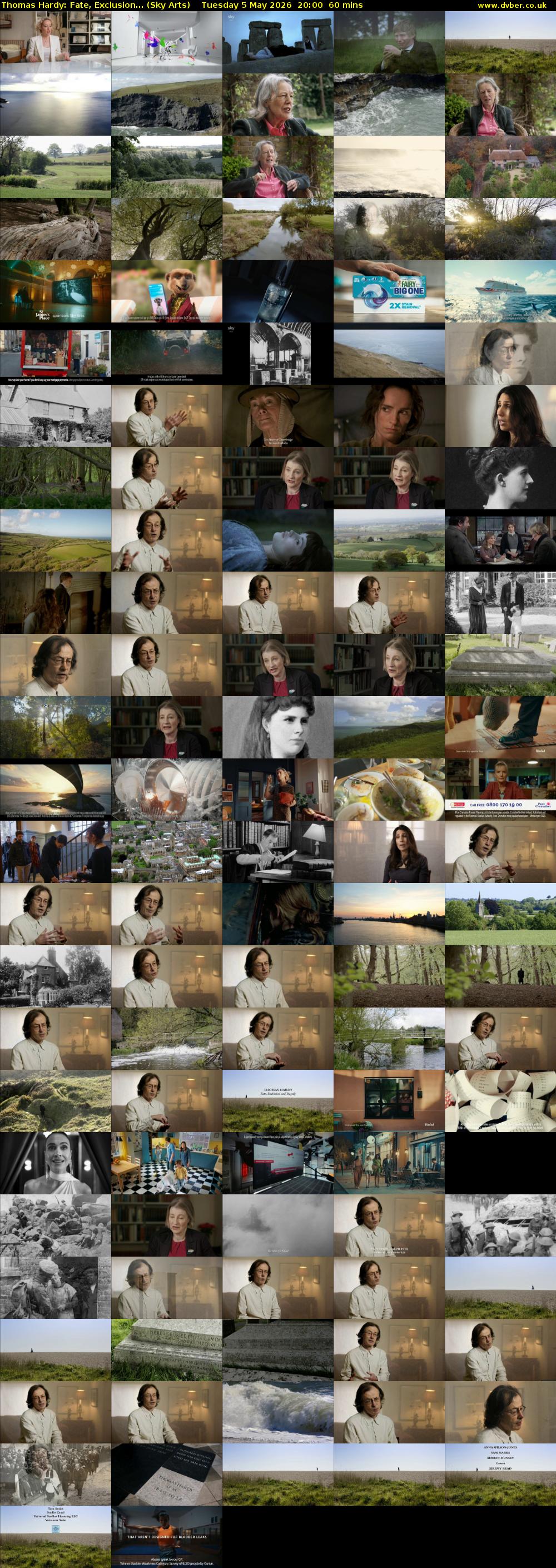 Thomas Hardy: Fate, Exclusion... (Sky Arts) Tuesday 5 May 2026 20:00 - 21:00