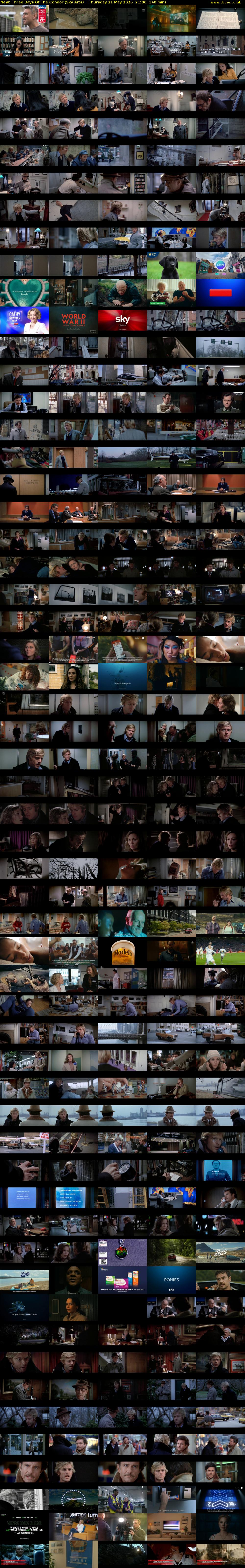 Three Days Of The Condor (Sky Arts) Thursday 21 May 2026 21:00 - 23:20