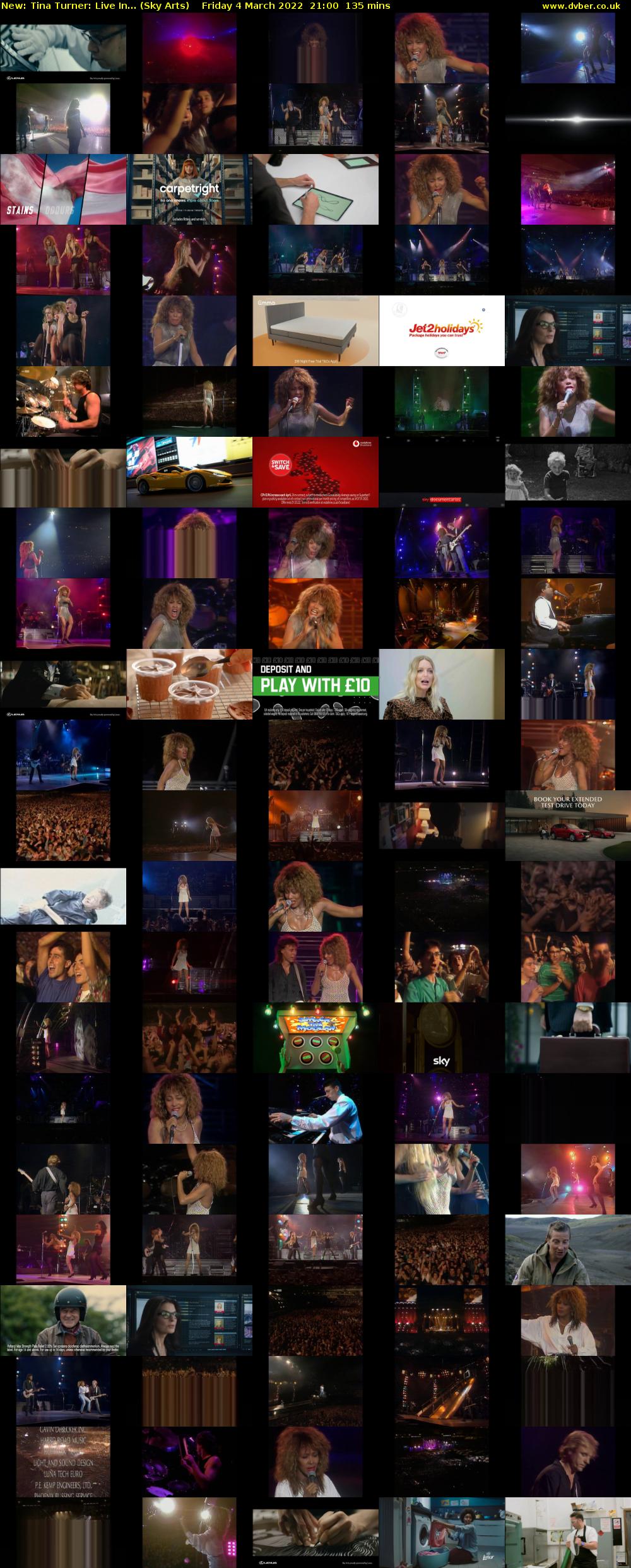 Tina Turner: Live In... (Sky Arts) Friday 4 March 2022 21:00 - 23:15