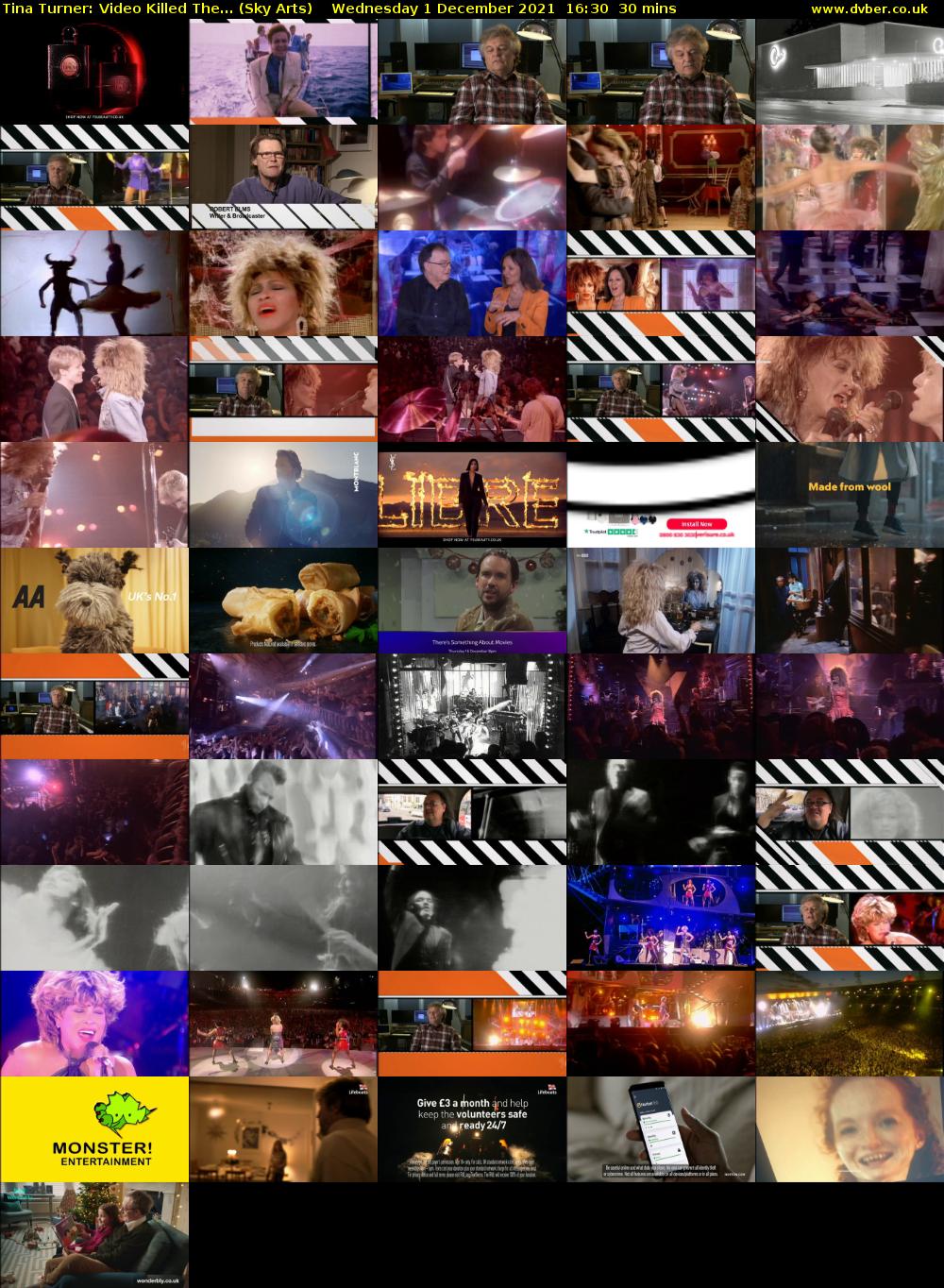 Tina Turner: Video Killed The... (Sky Arts) Wednesday 1 December 2021 16:30 - 17:00