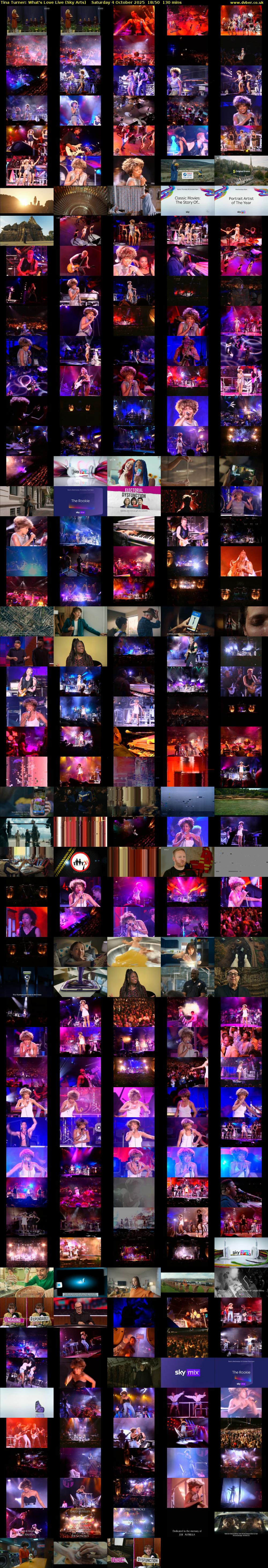 Tina Turner: What's Love Live (Sky Arts) Saturday 4 October 2025 18:50 - 21:00