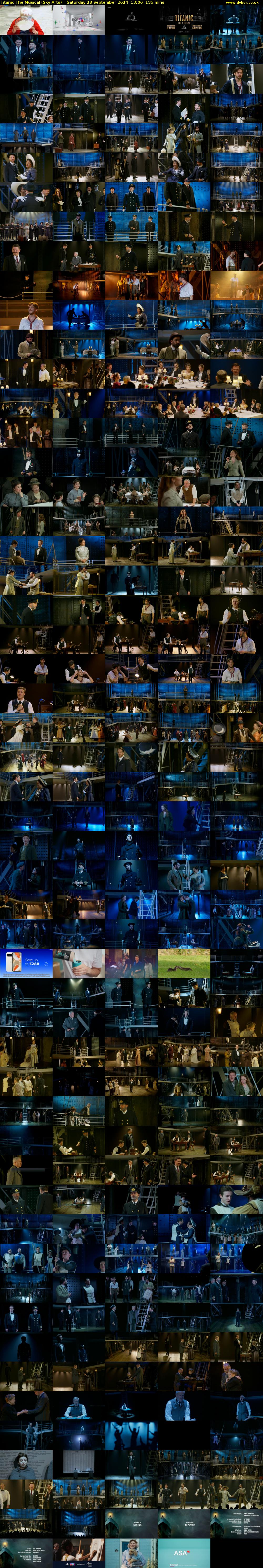 Titanic The Musical (Sky Arts) Saturday 28 September 2024 13:00 - 15:15