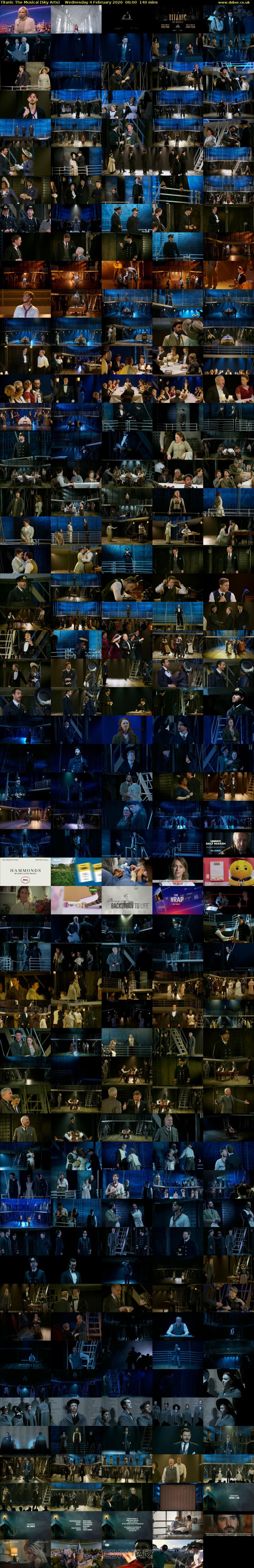 Titanic The Musical (Sky Arts) Wednesday 4 February 2026 06:00 - 08:20