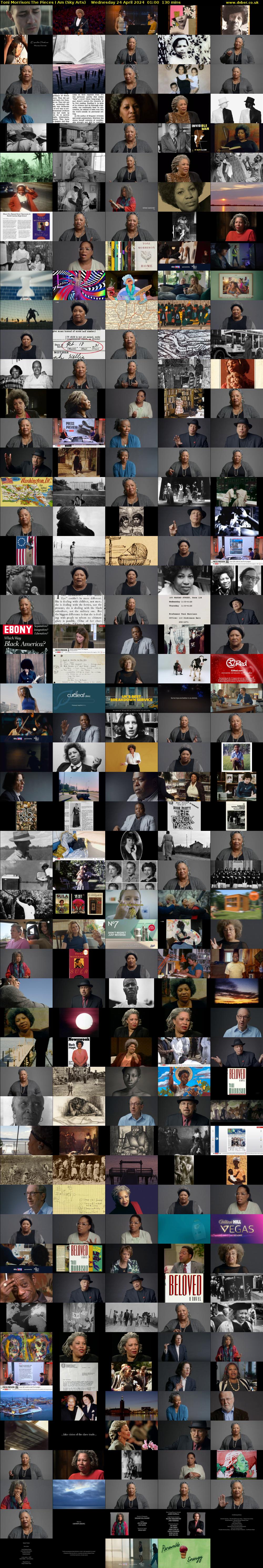 Toni Morrison:The Pieces I Am (Sky Arts) Wednesday 24 April 2024 01:00 - 03:10