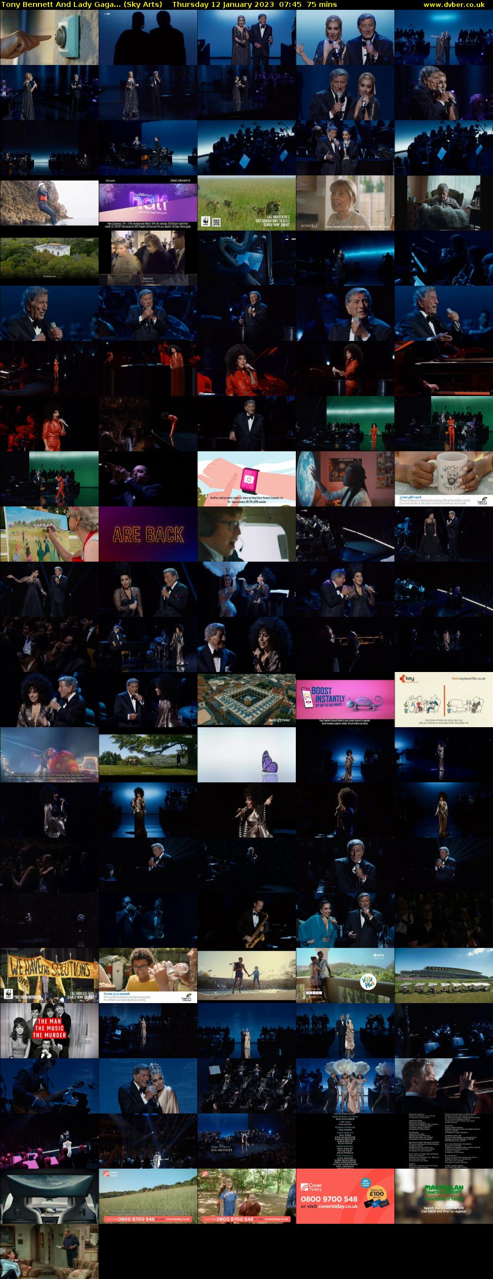 Tony Bennett And Lady Gaga... (Sky Arts) Thursday 12 January 2023 07:45 - 09:00