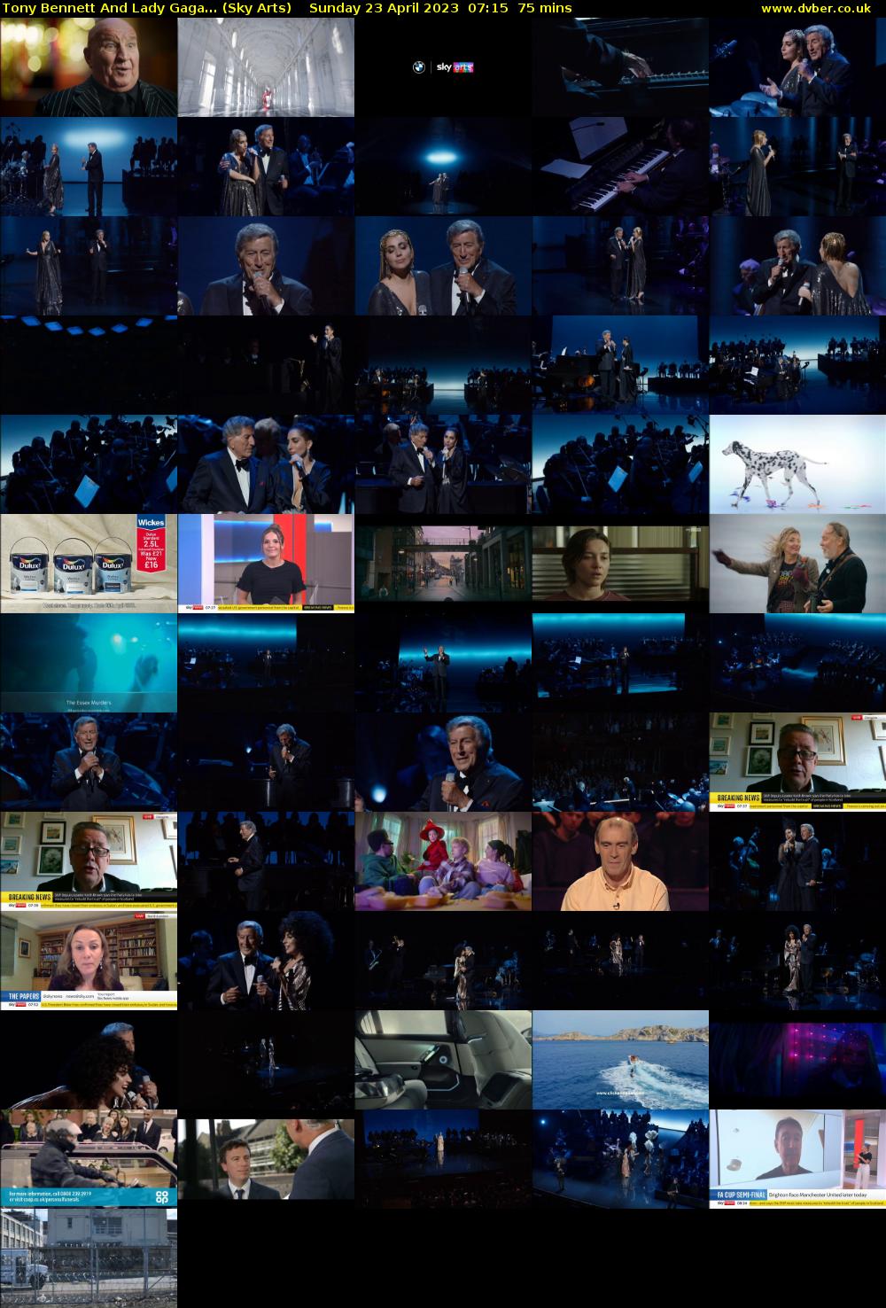 Tony Bennett And Lady Gaga... (Sky Arts) Sunday 23 April 2023 07:15 - 08:30