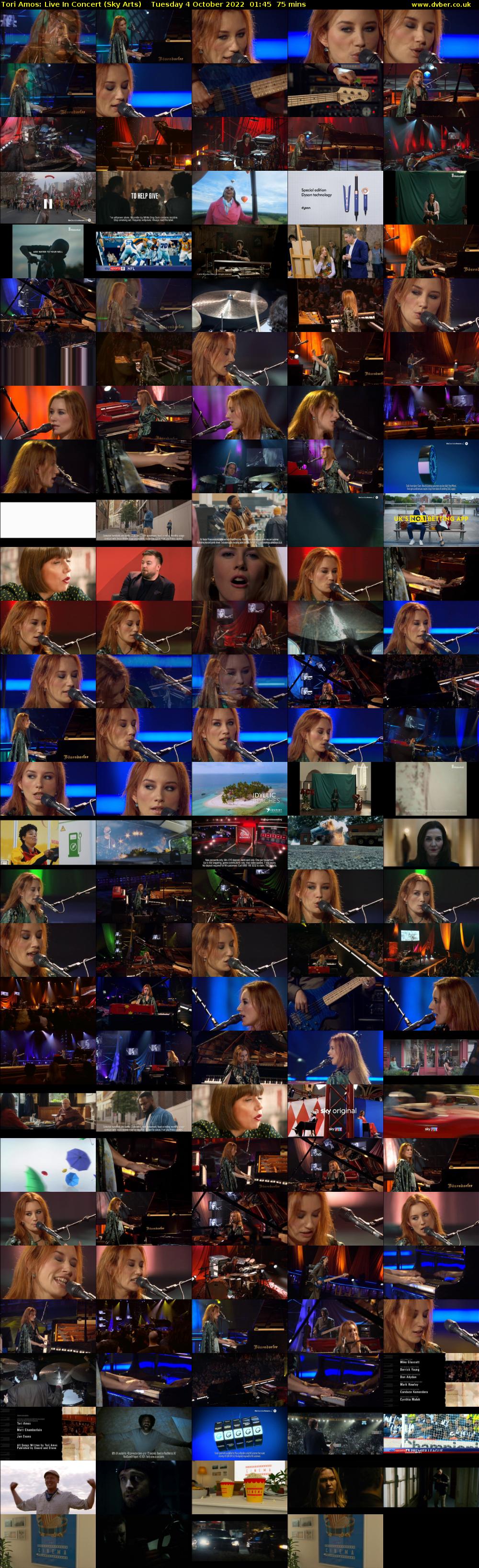 Tori Amos: Live In Concert (Sky Arts) Tuesday 4 October 2022 01:45 - 03:00