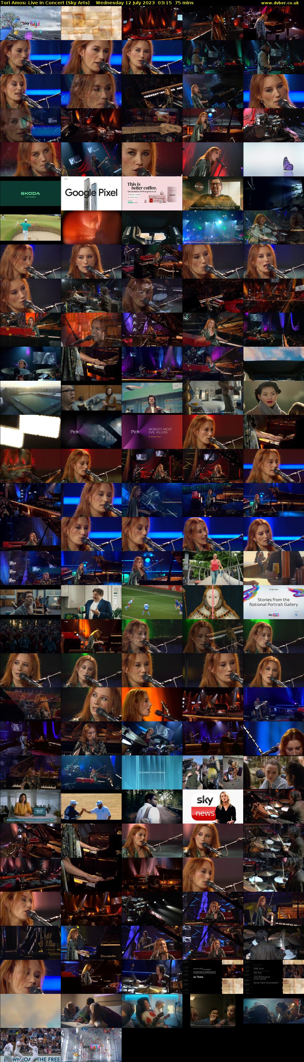 Tori Amos: Live In Concert (Sky Arts) Wednesday 12 July 2023 03:15 - 04:30