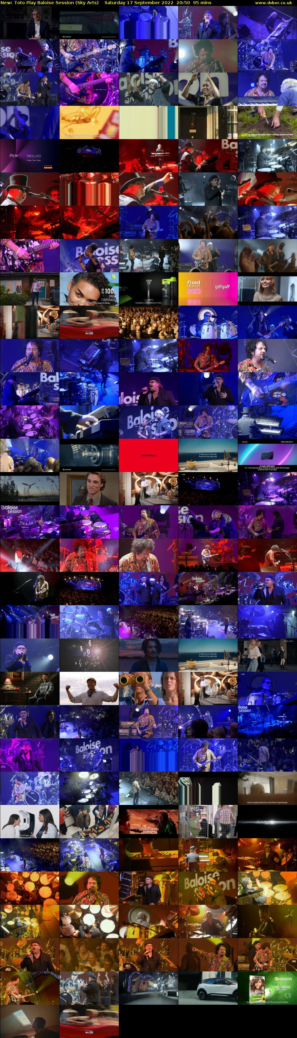 Toto Play Baloise Session (Sky Arts) Saturday 17 September 2022 20:50 - 22:25