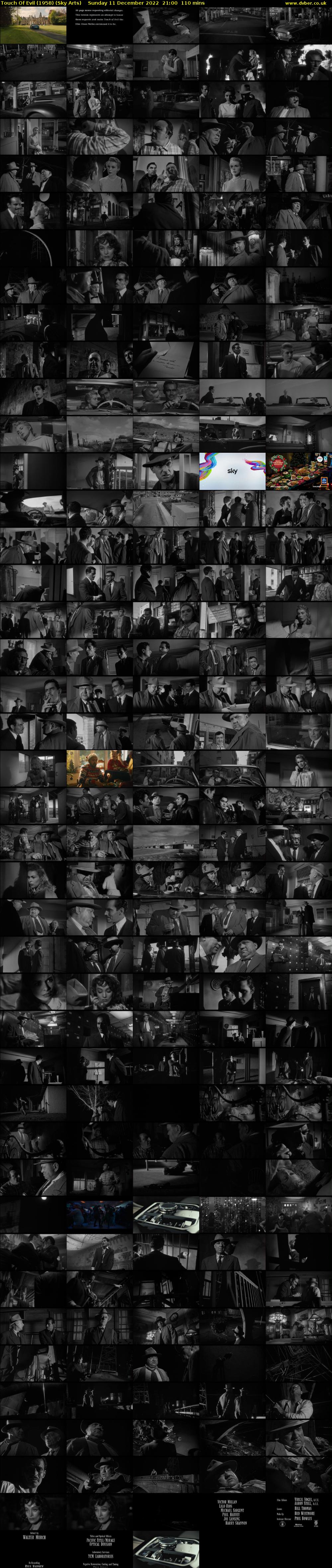 Touch Of Evil (1958) (Sky Arts) Sunday 11 December 2022 21:00 - 22:50