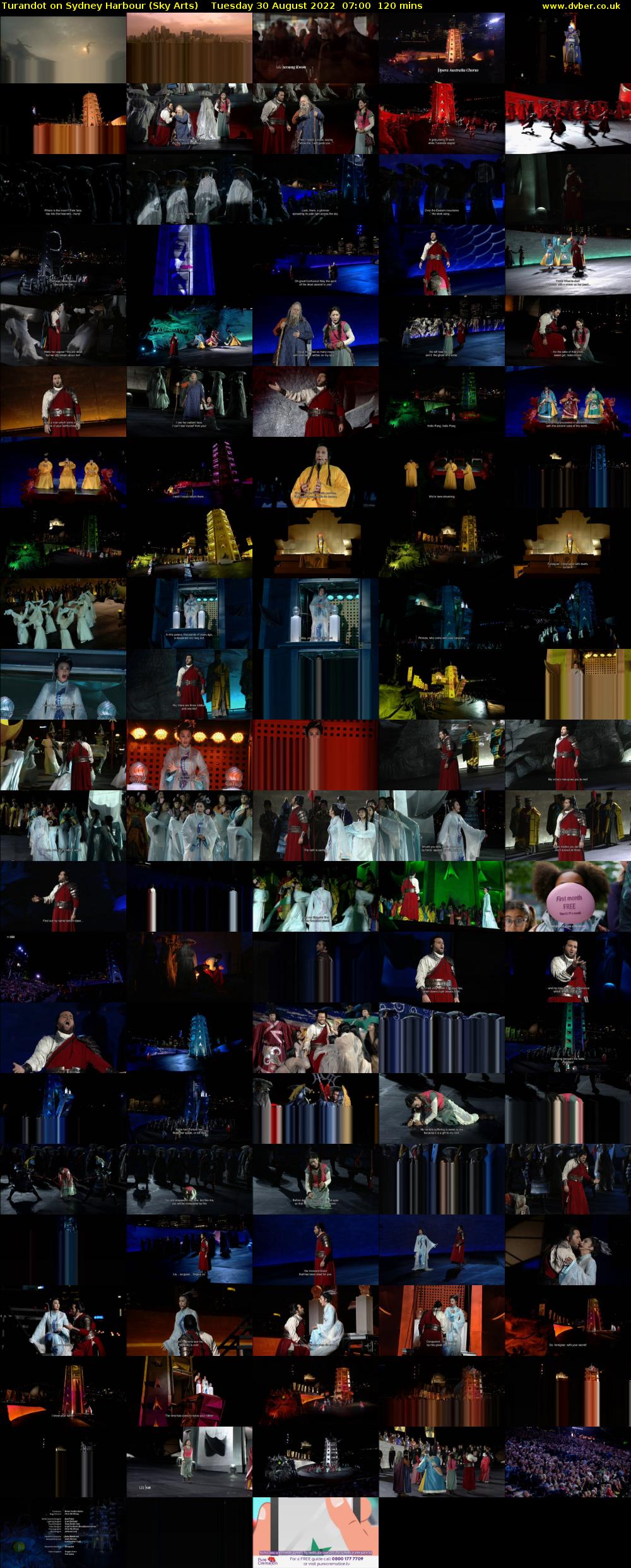 Turandot on Sydney Harbour (Sky Arts) Tuesday 30 August 2022 07:00 - 09:00