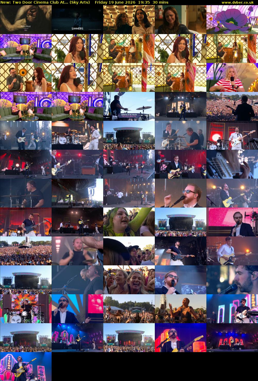 Two Door Cinema Club At... (Sky Arts) Friday 19 June 2026 19:35 - 20:05