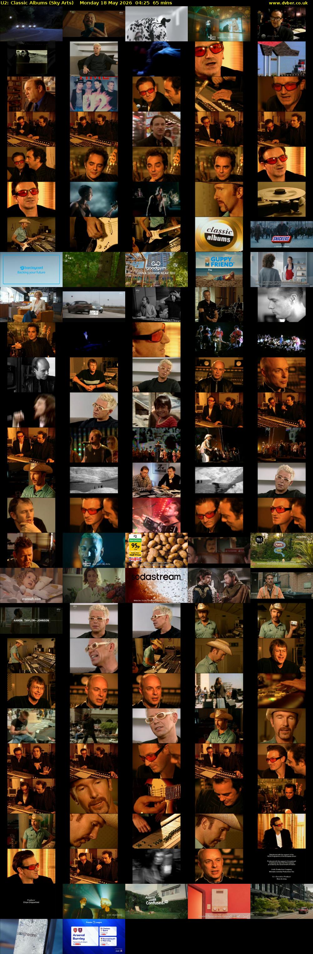 U2: Classic Albums (Sky Arts) Monday 18 May 2026 04:25 - 05:30