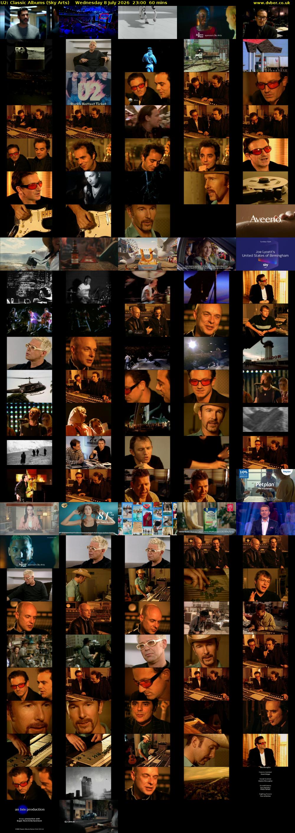 U2: Classic Albums (Sky Arts) Wednesday 8 July 2026 23:00 - 00:00