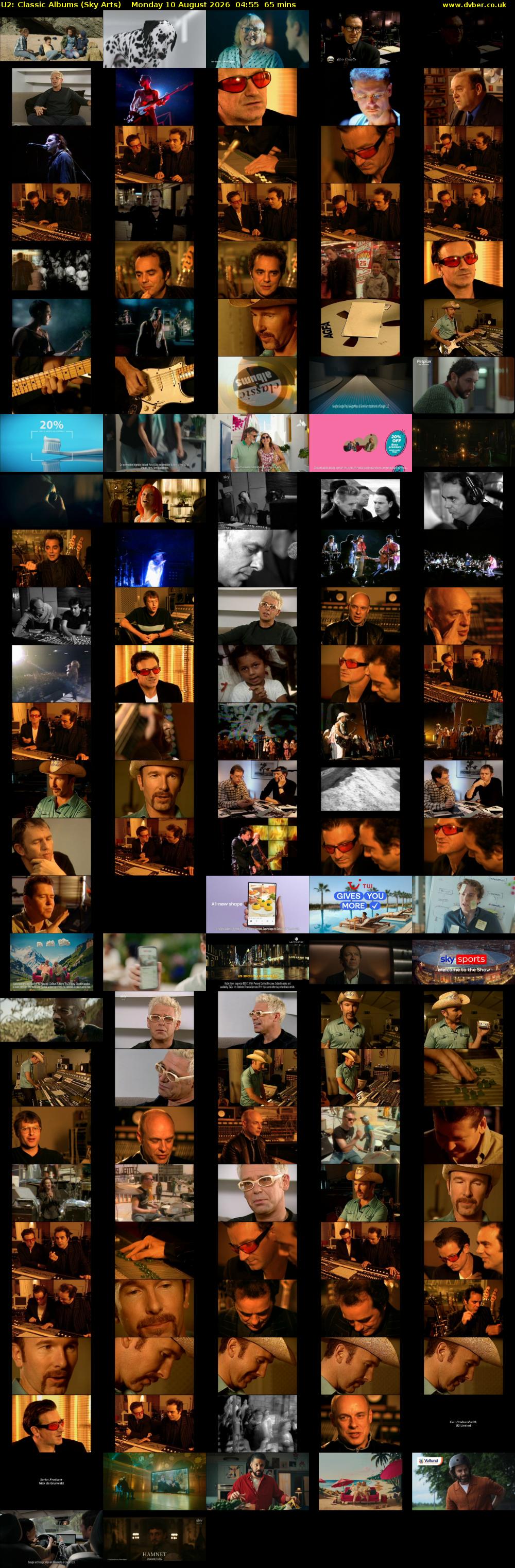 U2: Classic Albums (Sky Arts) Monday 10 August 2026 04:55 - 06:00