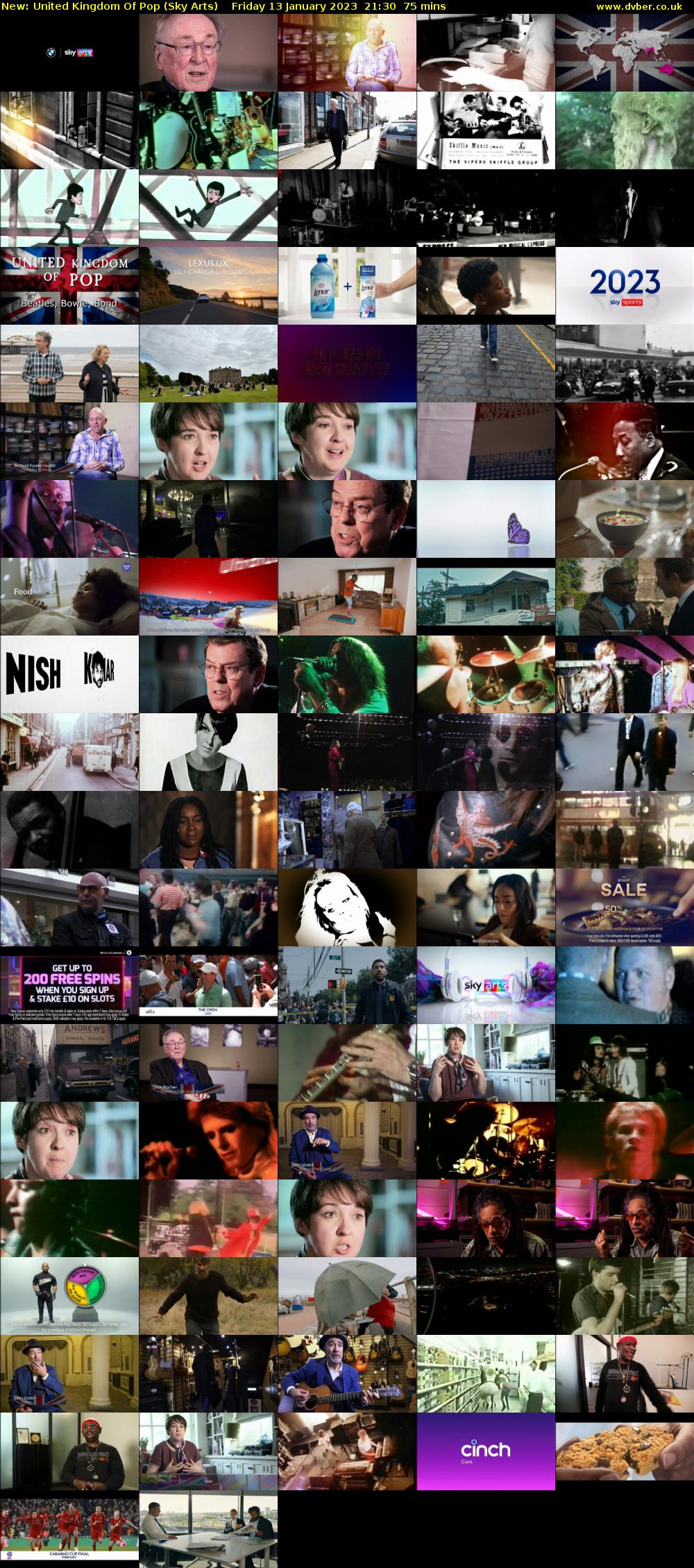 United Kingdom Of Pop (Sky Arts) Friday 13 January 2023 21:30 - 22:45