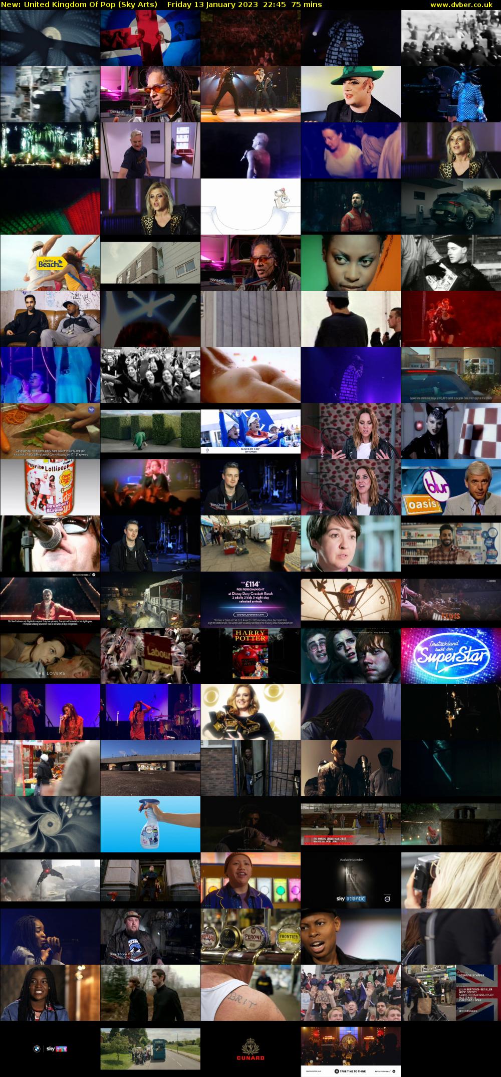 United Kingdom Of Pop (Sky Arts) Friday 13 January 2023 22:45 - 00:00