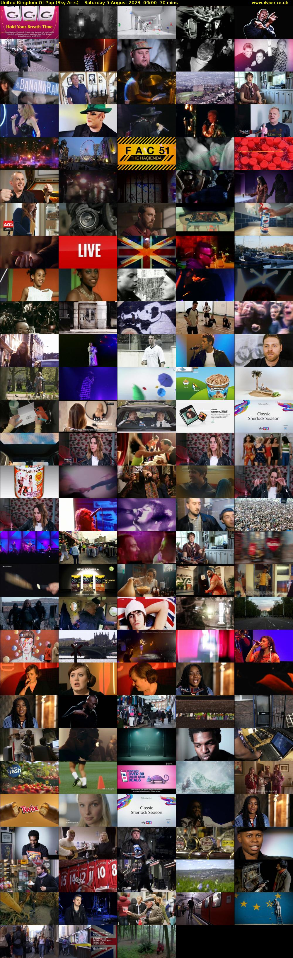 United Kingdom Of Pop (Sky Arts) Saturday 5 August 2023 04:00 - 05:10