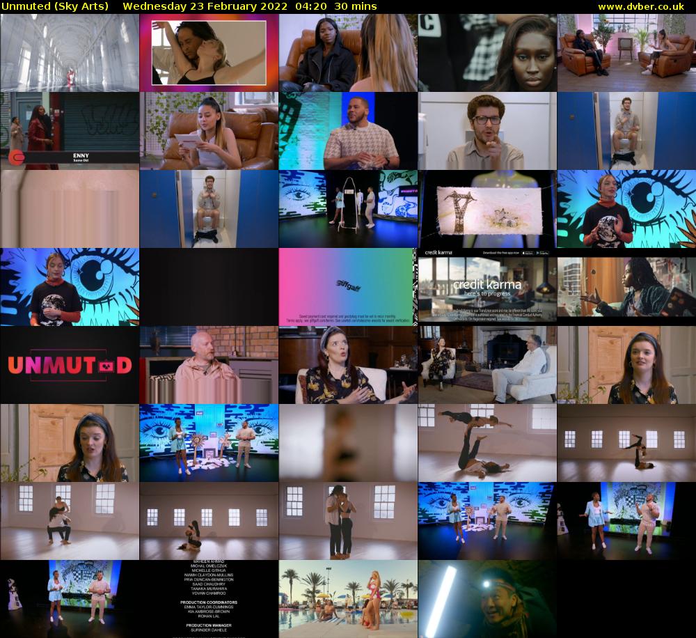 Unmuted (Sky Arts) Wednesday 23 February 2022 04:20 - 04:50