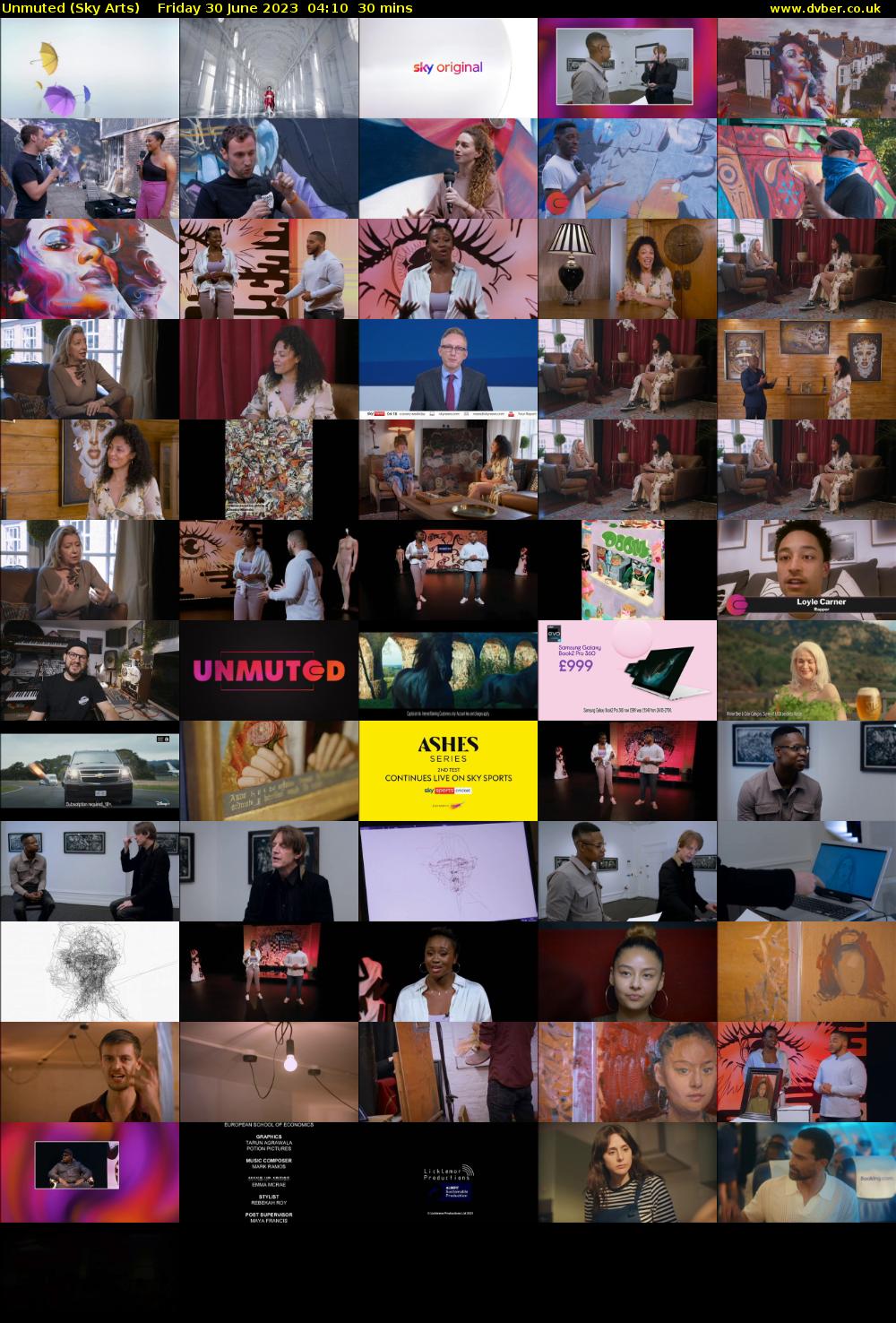 Unmuted (Sky Arts) Friday 30 June 2023 04:10 - 04:40