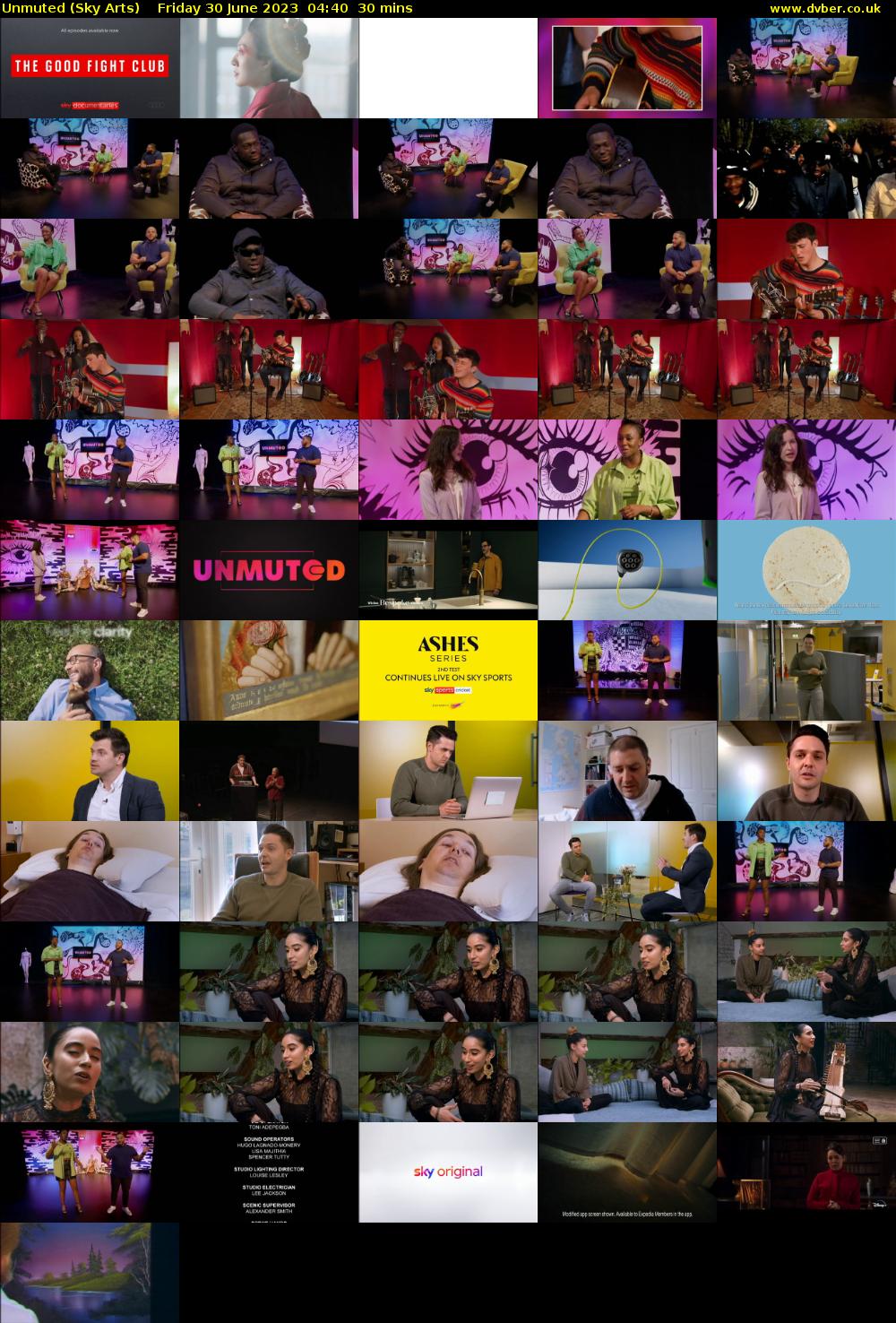 Unmuted (Sky Arts) Friday 30 June 2023 04:40 - 05:10