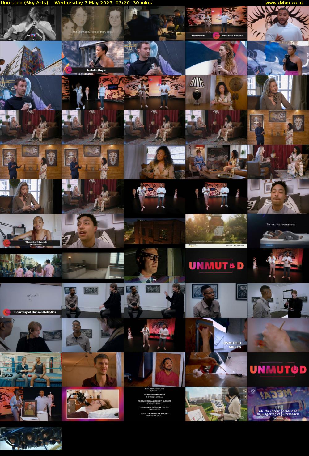 Unmuted (Sky Arts) Wednesday 7 May 2025 03:20 - 03:50