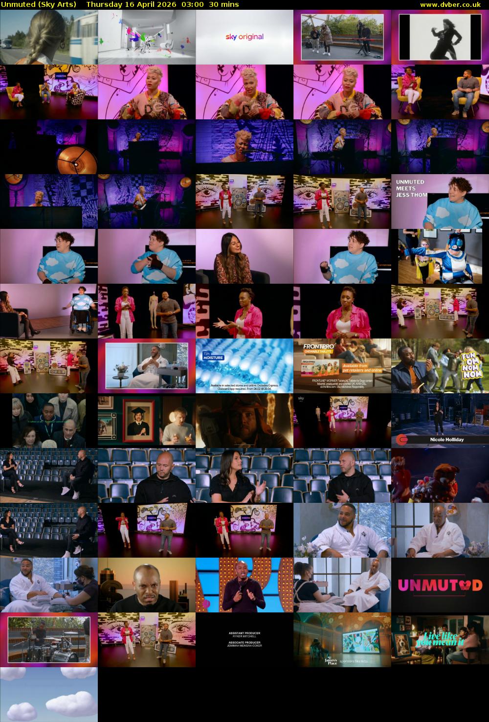 Unmuted (Sky Arts) Thursday 16 April 2026 03:00 - 03:30
