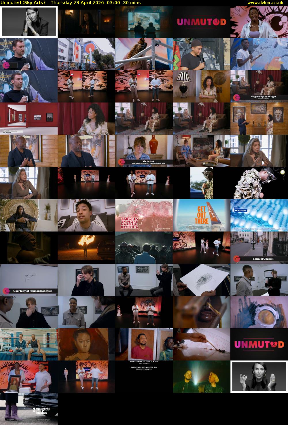 Unmuted (Sky Arts) Thursday 23 April 2026 03:00 - 03:30