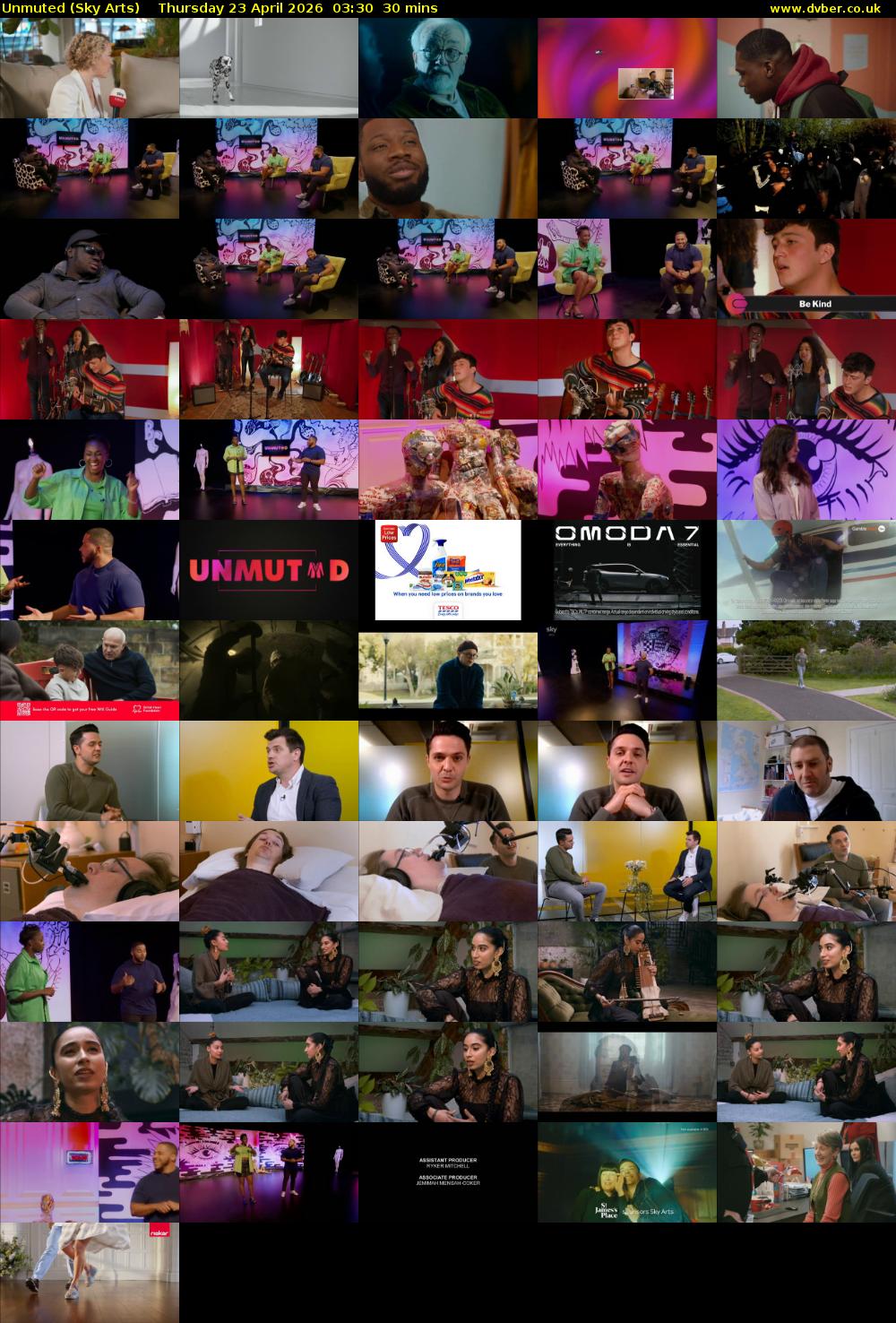 Unmuted (Sky Arts) Thursday 23 April 2026 03:30 - 04:00