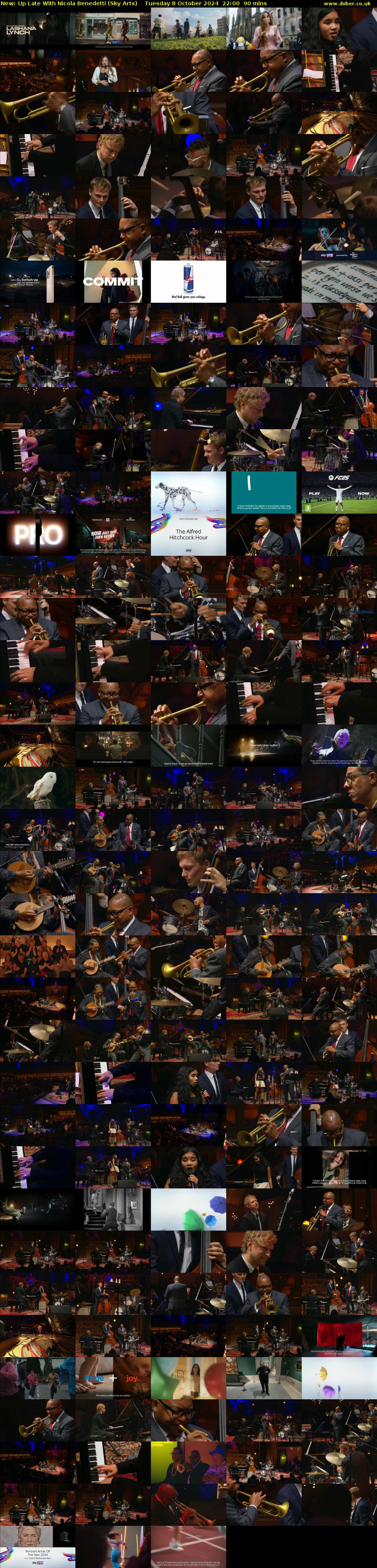 Up Late With Nicola Benedetti (Sky Arts) Tuesday 8 October 2024 22:00 - 23:30