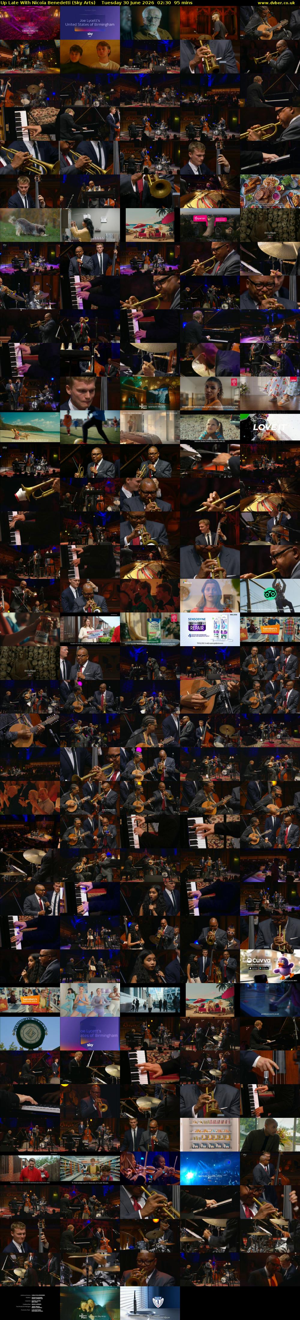 Up Late With Nicola Benedetti (Sky Arts) Tuesday 30 June 2026 02:30 - 04:05
