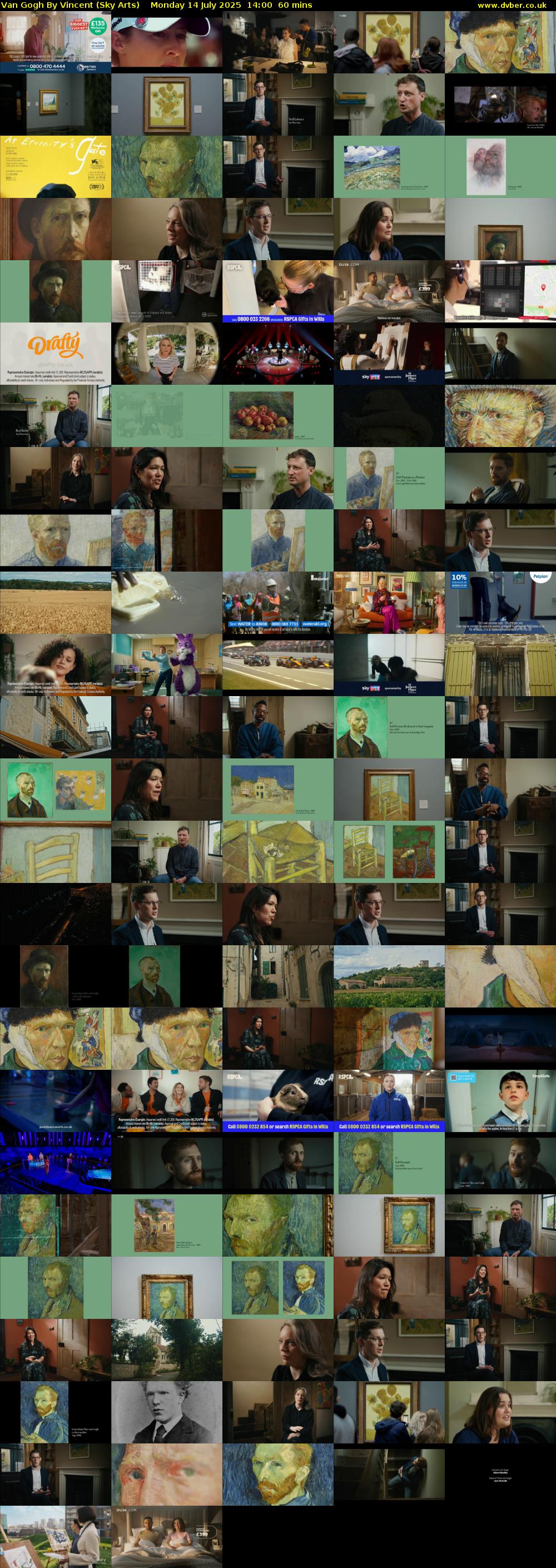 Van Gogh By Vincent (Sky Arts) Monday 14 July 2025 14:00 - 15:00