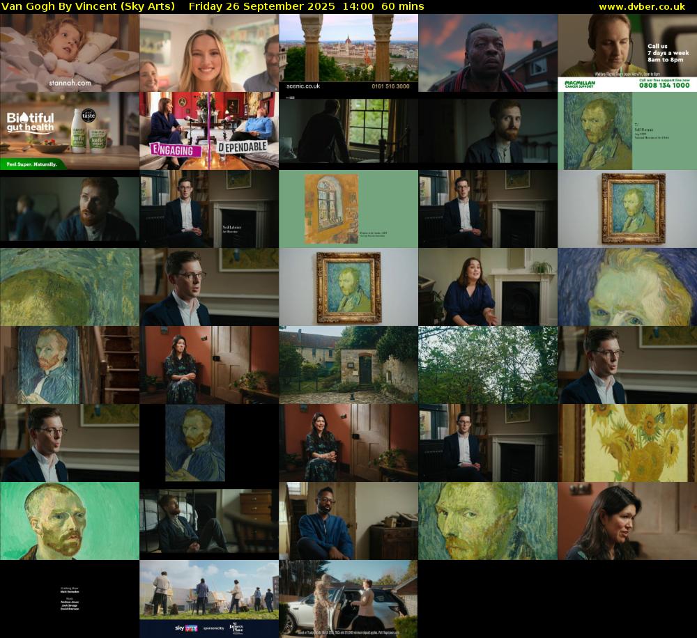 Van Gogh By Vincent (Sky Arts) Friday 26 September 2025 14:00 - 15:00