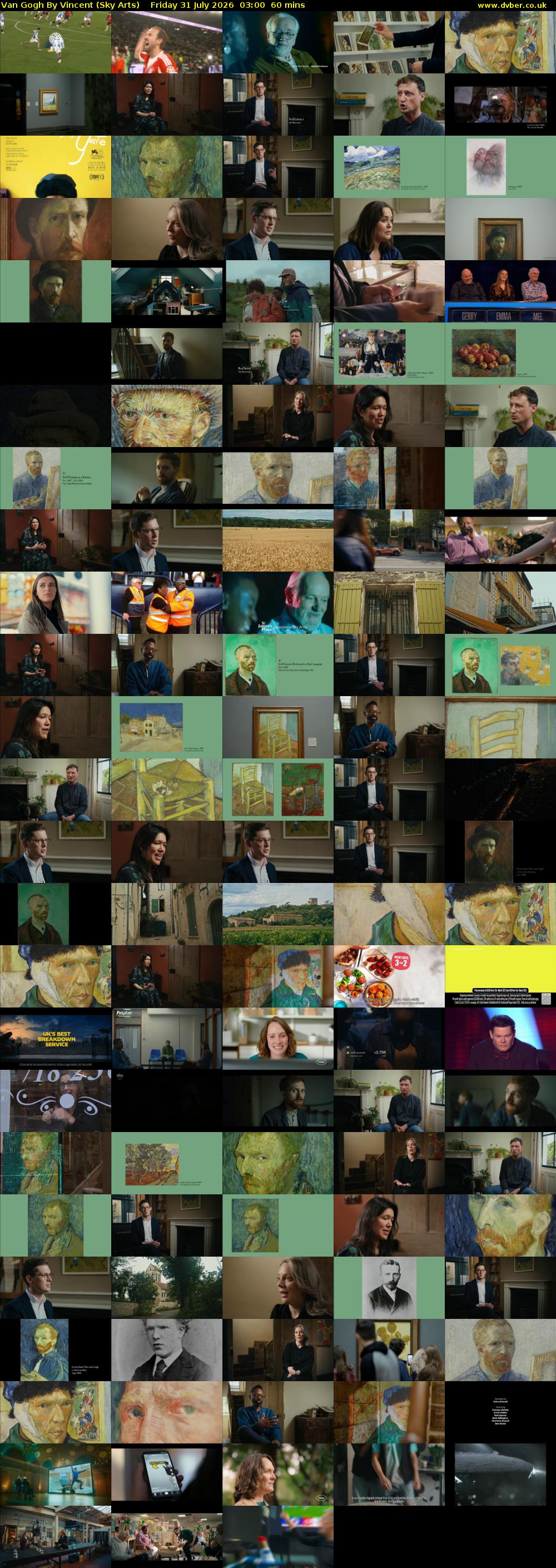 Van Gogh By Vincent (Sky Arts) Friday 31 July 2026 03:00 - 04:00