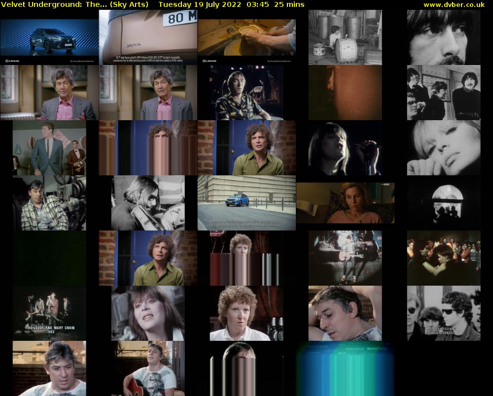 Velvet Underground: The... (Sky Arts) Tuesday 19 July 2022 03:45 - 04:10