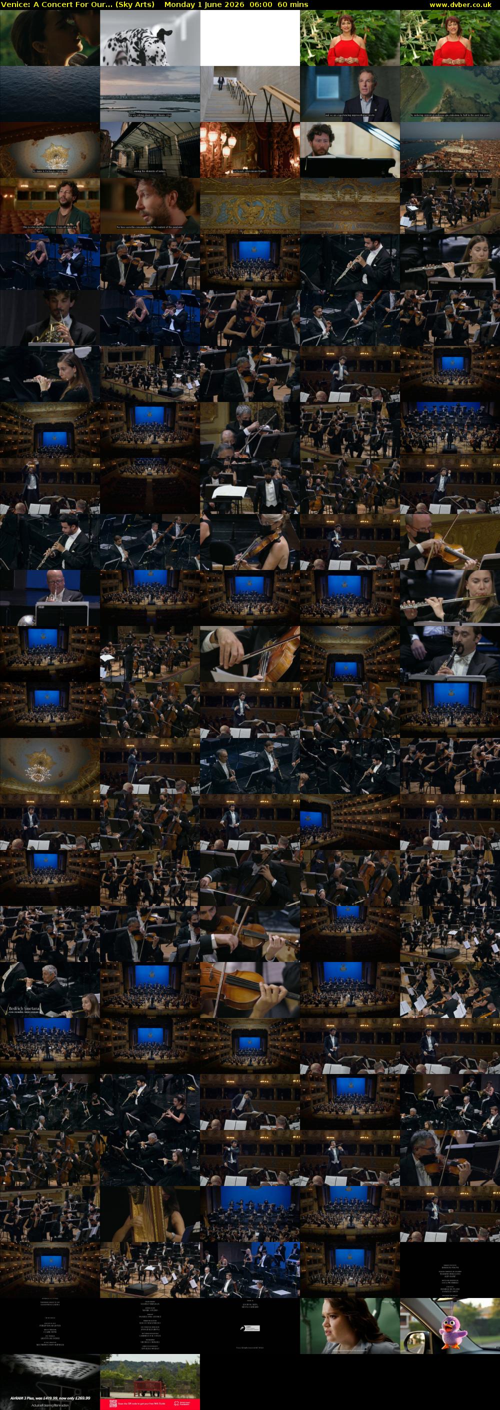 Venice: A Concert For Our... (Sky Arts) Monday 1 June 2026 06:00 - 07:00