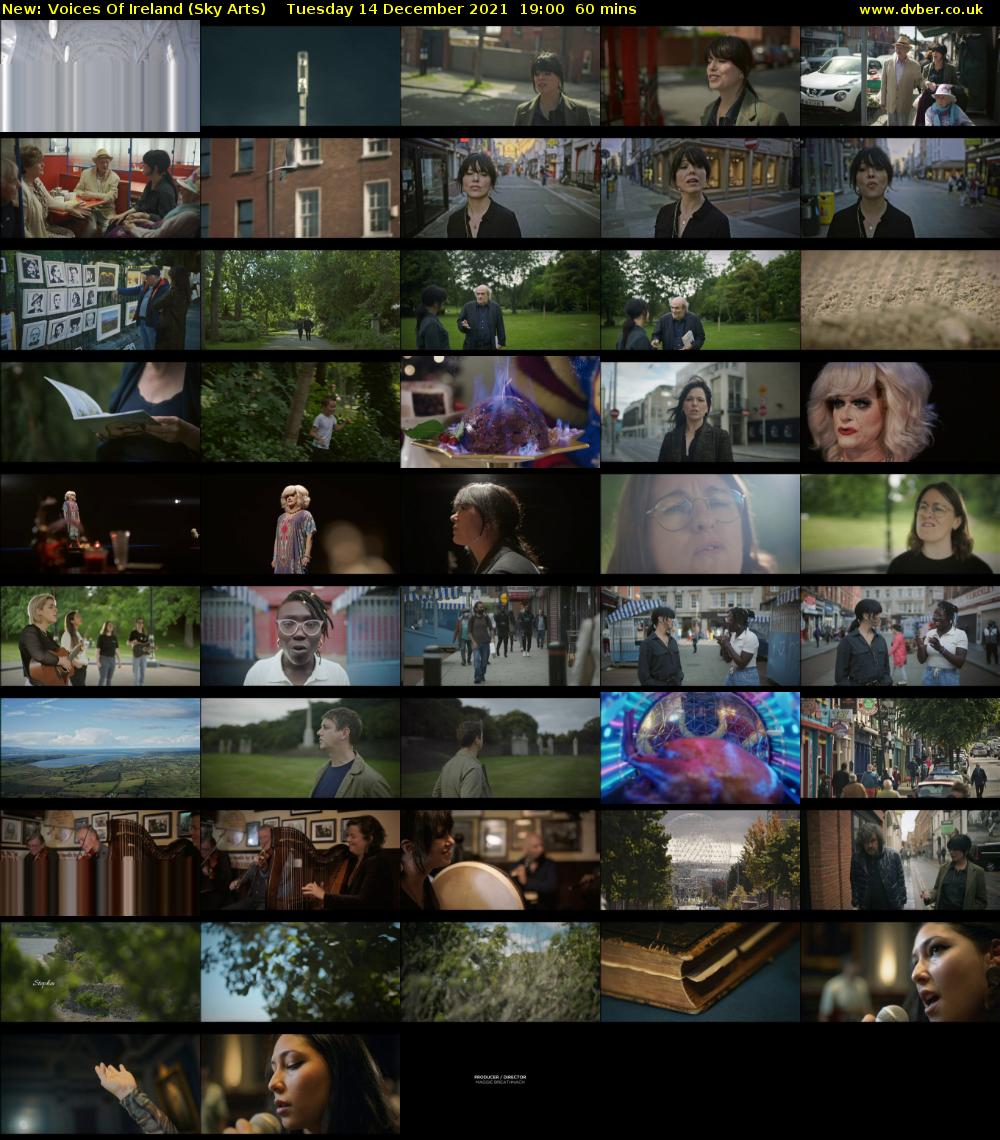 Voices Of Ireland (Sky Arts) Tuesday 14 December 2021 19:00 - 20:00
