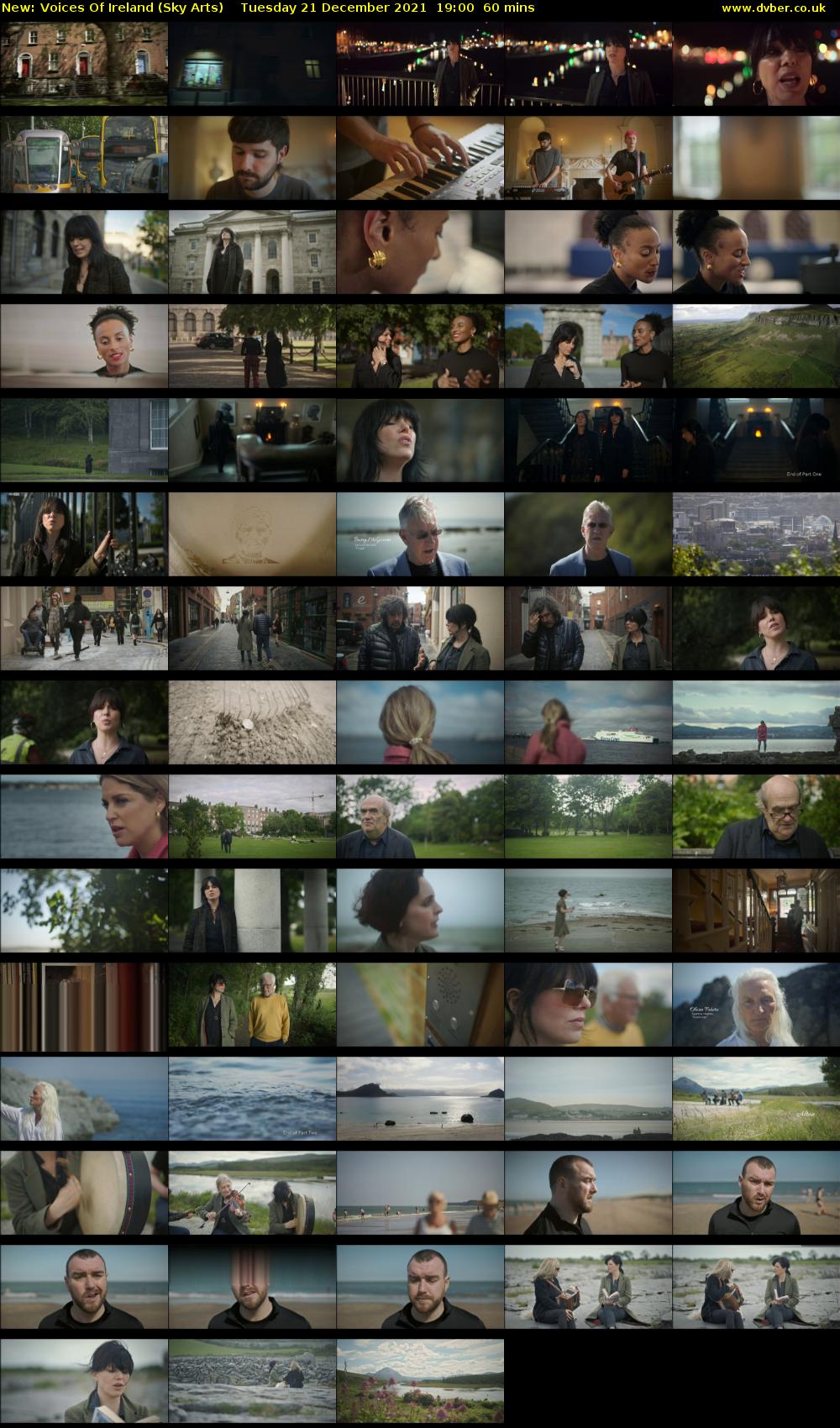 Voices Of Ireland (Sky Arts) Tuesday 21 December 2021 19:00 - 20:00